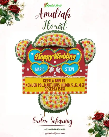 Papan Bunga Pernikahan Klokah